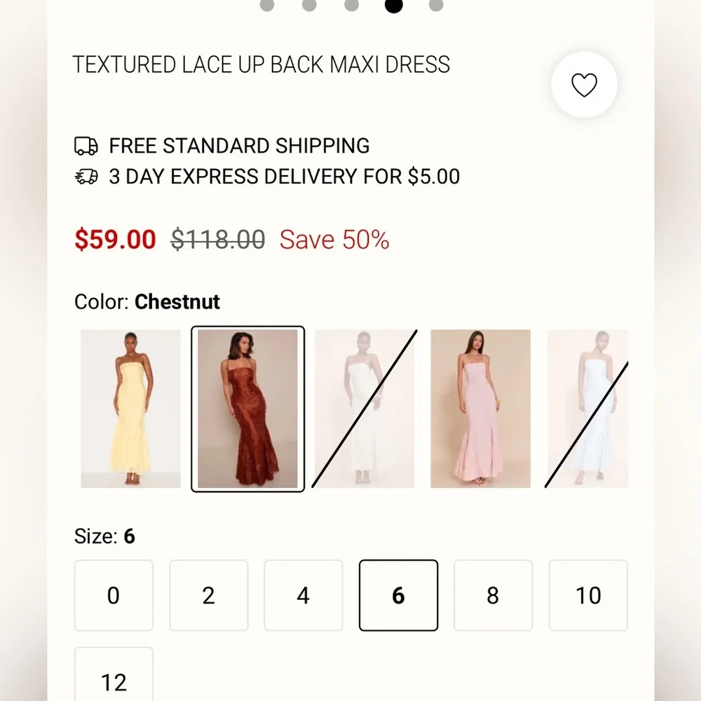 Lace Back Rust Textured Mermaid Dress - Picture 4 of 4